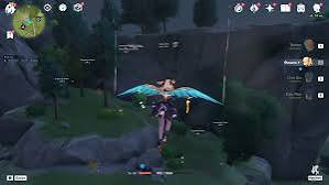 Genshin Impact chest and oculi ESP with distance tags through terrain